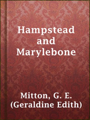 Hampstead and Marylebone - ebook
